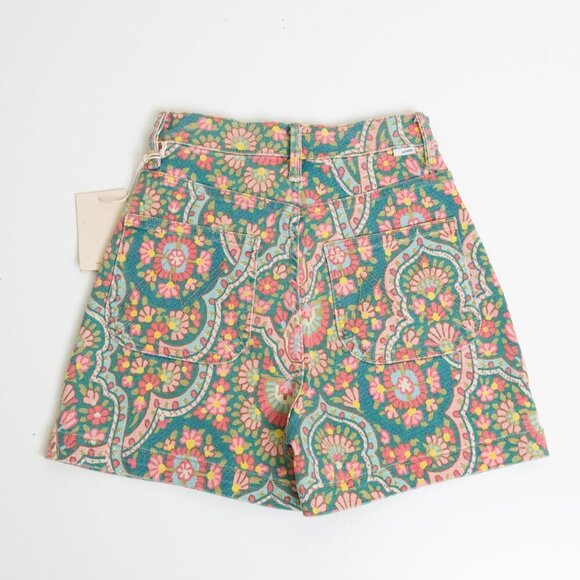 MOTHER The Curbster Shorts Under The Rug Floral Boho Retro - Picture 5 of 16